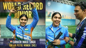 Junior record alert Suruchi Singh wins 10m air pistol Sainyam 2nd