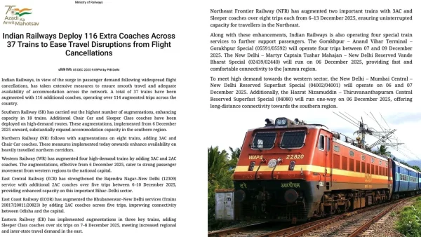 Railways To Run 89 Special Trains As IndiGo Chaos Disrupts Flights 100+ Trips Planned Across India