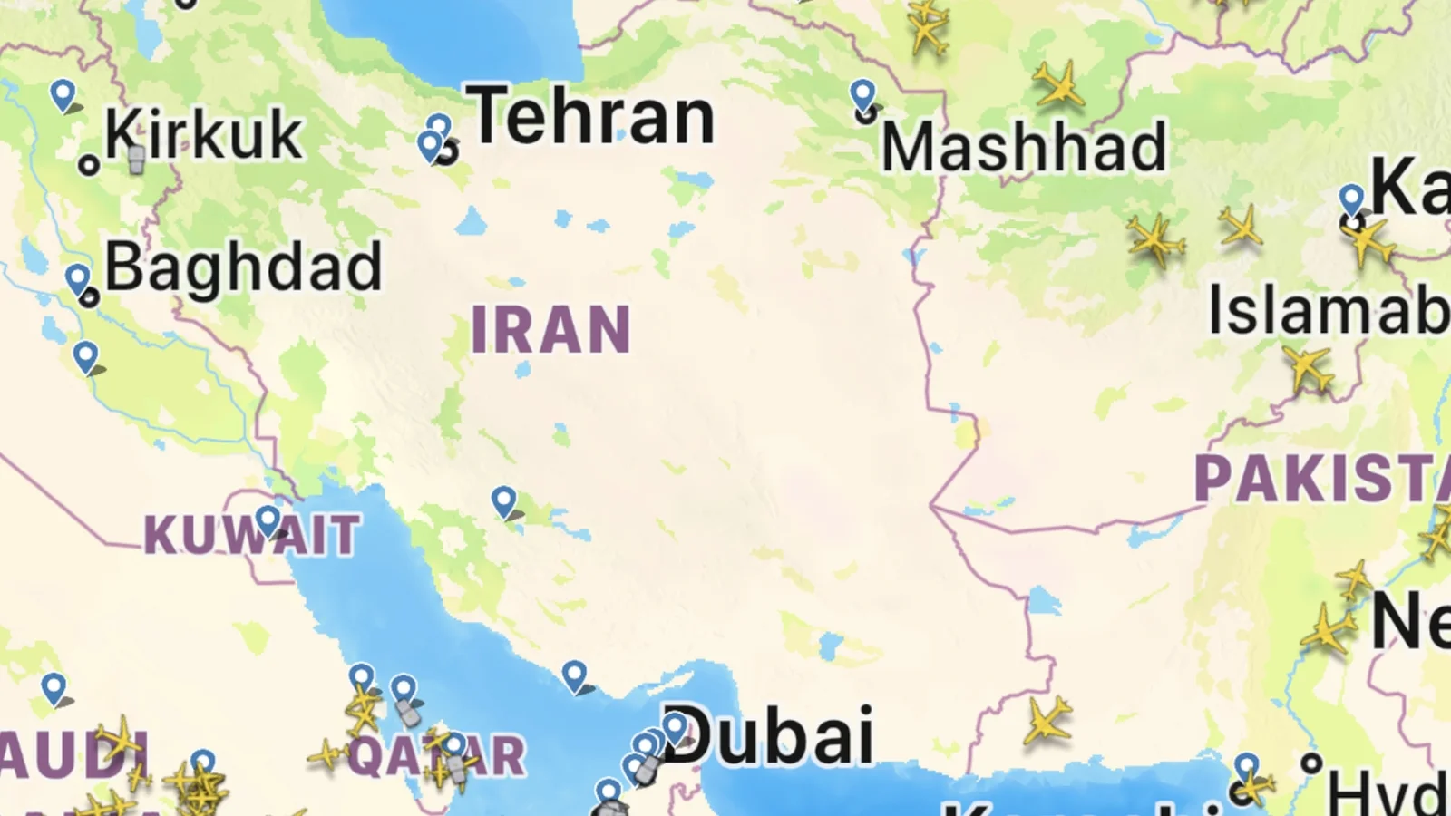 Israeli-US Strike Empties Middle East Sky