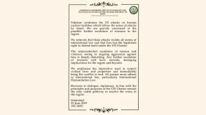 Pakistan condemns US-Israel strikes on Iran