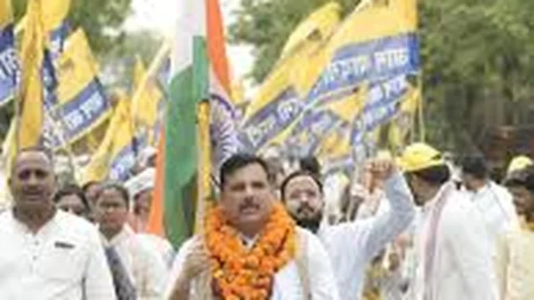 AAP’s Hathras March: Sanjay Singh Criticizes Centre on Jobs and Social Justice