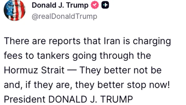 Trump Warns Iran: Strait of Hormuz Fees Violate Agreements Amid Tensions