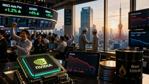Asian Markets Surge on US-Iran Optimism; Nvidia Faces Setback Amid AI Rally