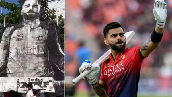 345 sq ft Handmade Virat Kohli Portrait Becomes Lucknow&rsquo;s Cricket Sensation