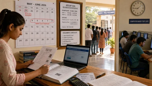 JEECUP 2026 Exam Dates Revised: Polytechnic Test Scheduled for June 2-9