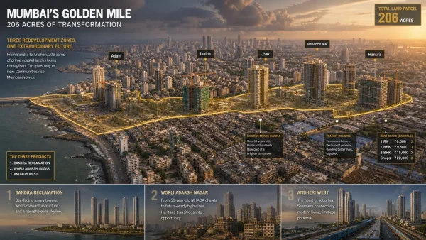 Adani, Reliance, Lodha, JSW Compete for 206-Acre Mumbai Redevelopment