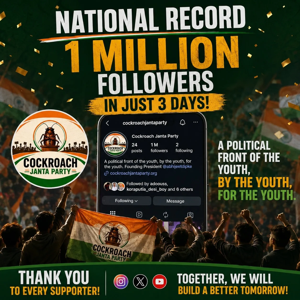 Viral Cockroach Janta Party: Youth Empowerment After CJI Remark