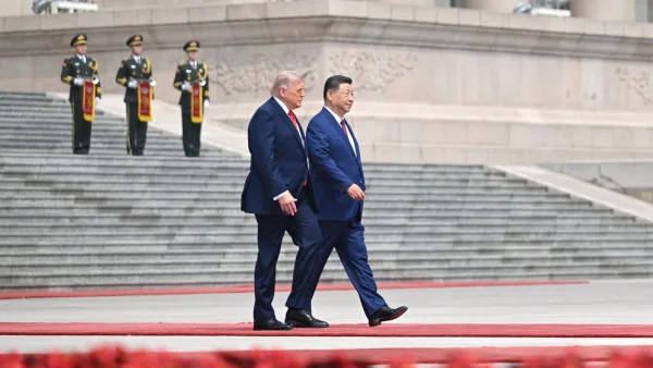Trump questions ancient trees as Xi leads him through Beijing’s secretive Zhongnanhai garden