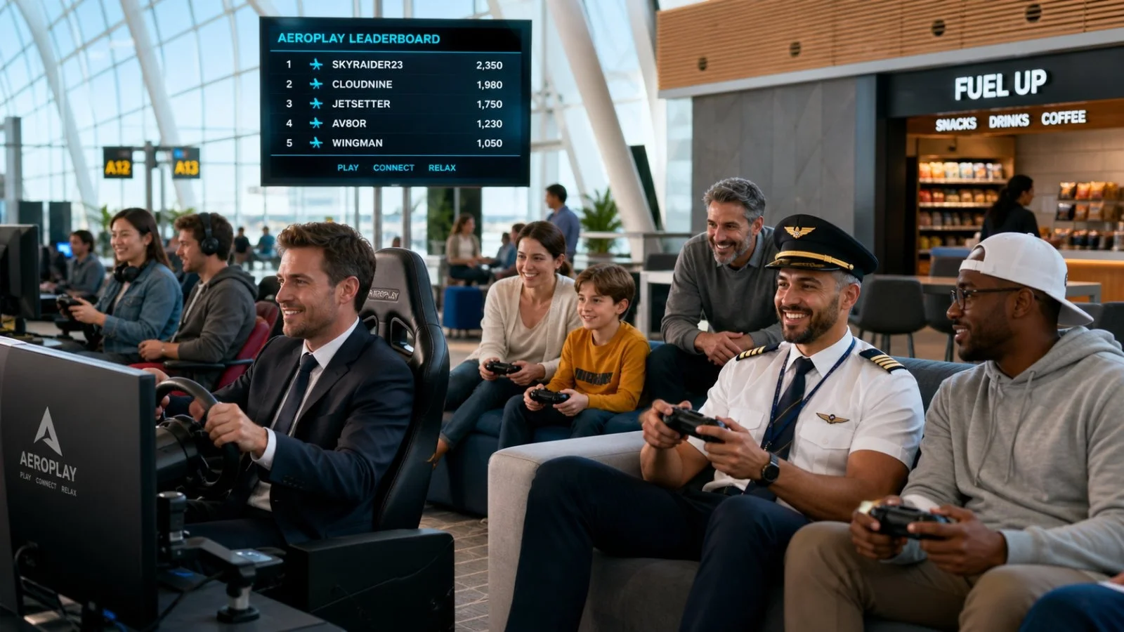 Airport Layovers Transformed by Gaming Lounges