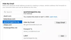 Apple Alters Hide My Email Domain for Privacy