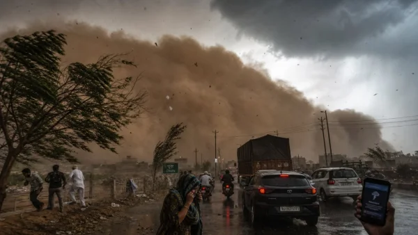 Rajasthan’s Churu Faces Severe Dust Storm as Weather Turns Turbulent and Disruptive