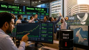 Dalal Street Rallies on Crude Drop and Peace Hopes