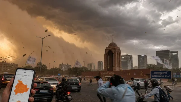 Delhi-NCR Faces Dust Storm and Orange Alert as Monsoon Approaches with Gusty Winds