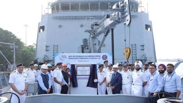 Indian Navy Unveils ‘Sanshodhak’ Crest, Boosting Hydrographic Intelligence and Aatmanirbhar Bharat