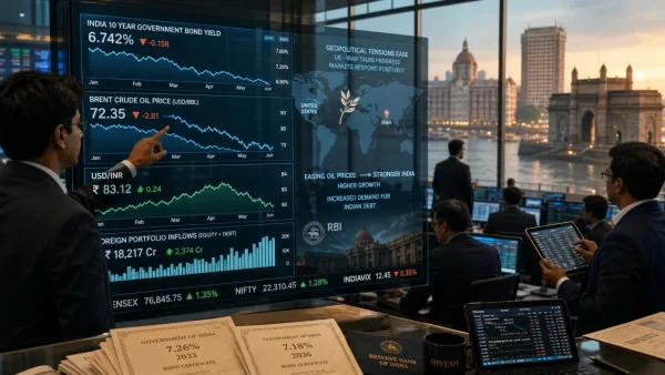 India’s Bond Yields Drop as US-Iran Peace Hopes Lower Crude Prices and Boost Demand
