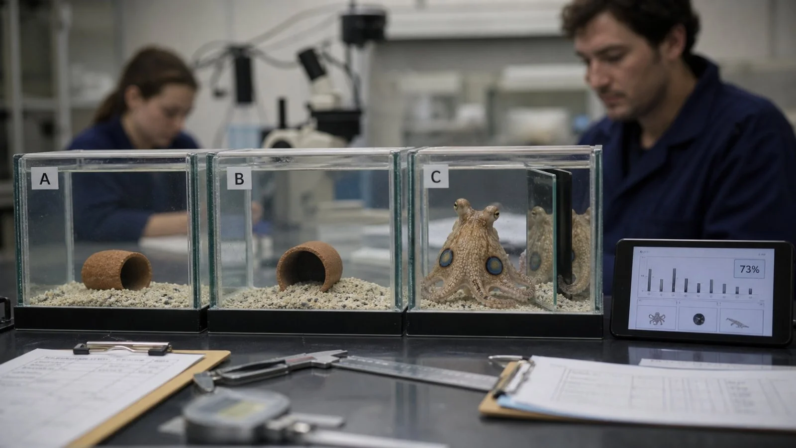 Octopuses Use Mirrors to Navigate and Find Prey