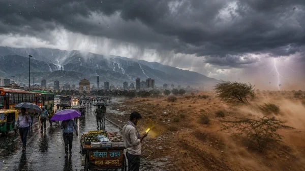 Northwest India Faces Persistent Rain and Wind Alerts Amidst Weather Pattern Shift