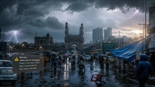 Hyderabad and Telangana Brace for Heavy Rain and Storms with IMD Yellow Alert Until June 21
