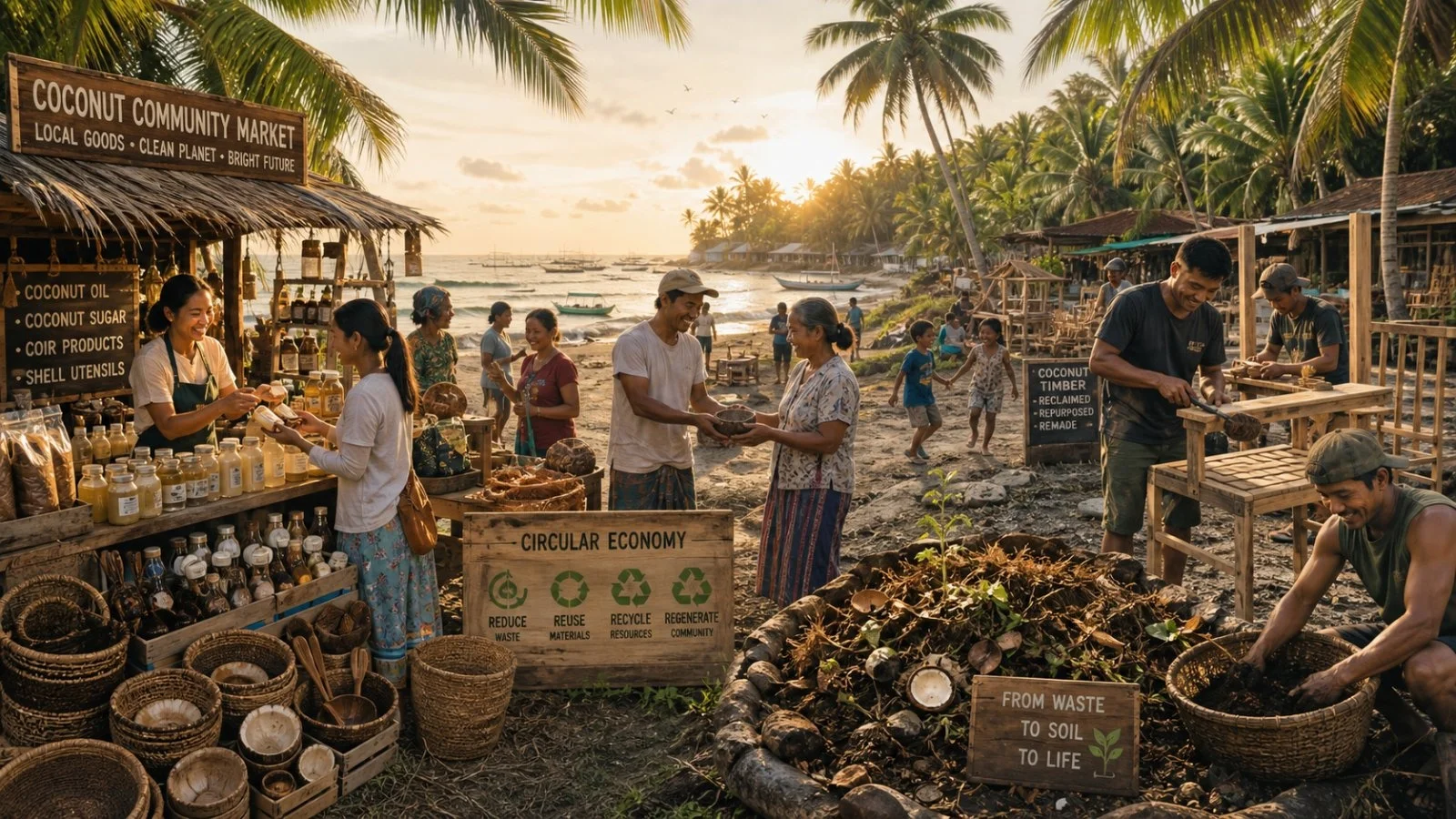 The Coconut's Role in Promoting Zero-Waste and Circular Economies