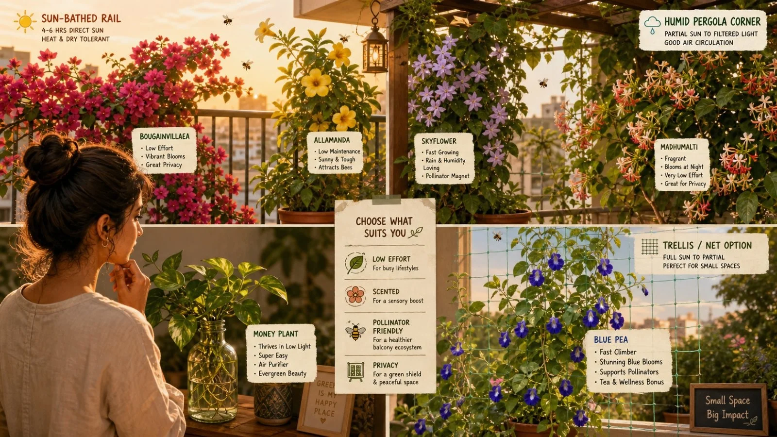 Turn Your Balcony into a Blooming Oasis with Indian Creepers