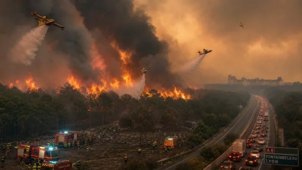 Wildfire in Fontainebleau Forest Forces Evacuations Amid France’s Heatwave Crisis