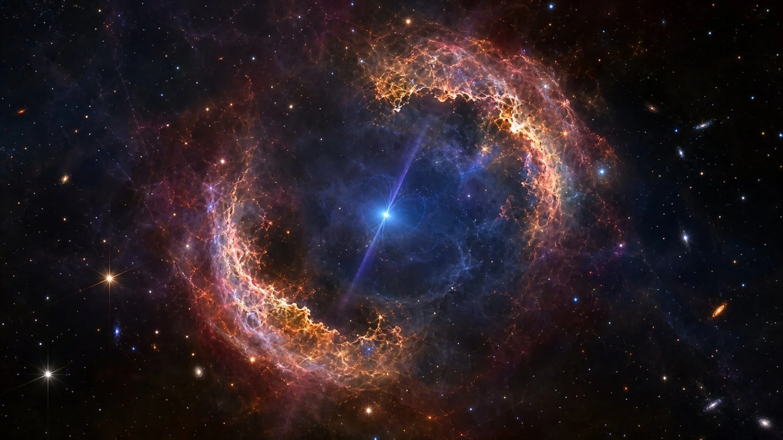 Hubble shows Crab Nebula's growth from 1054 supernova