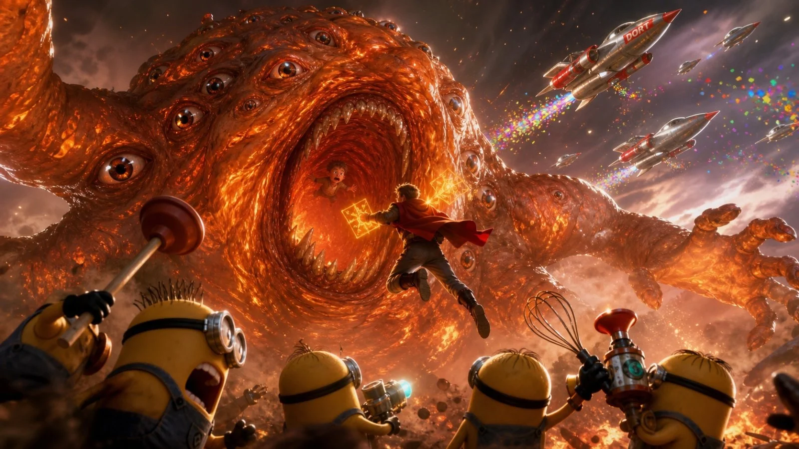 Minions & Monsters: Clever Teamwork Triumphs in Epic Showdown