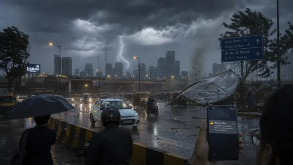 Delhi-NCR Experiences Relief from Heat as Monsoon Nears with Rain and Strong Winds