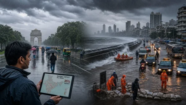 Monsoon Rains Hit Delhi and Mumbai, Yet India Faces 35% Rainfall Deficit