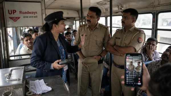 Viral Video of Haryana Police Personnel on UP Roadways Bus Sparks Debate Over Free Travel and Public Conduct