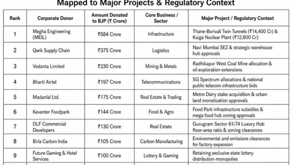 Electoral Bonds, Big Donors and Big Contracts: Is India’s Political Funding Model Too Close to Corporate Power?