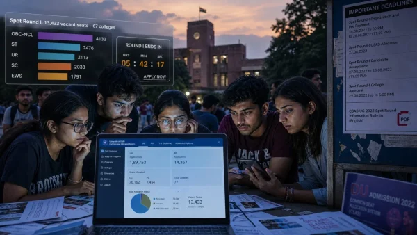 Delhi University Spot Round 1: 13,433 Seats Available