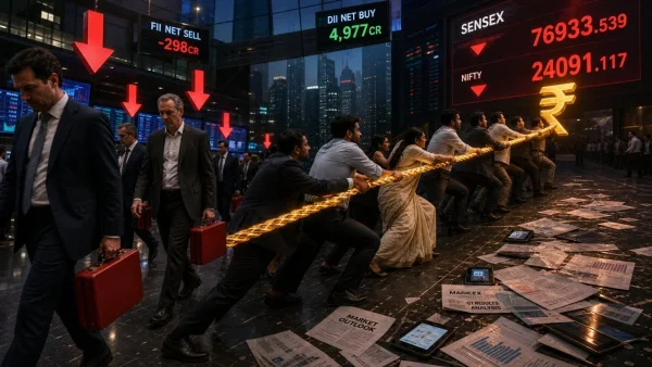 DIIs Cushion Market as FIIs Sell, Indices Fall