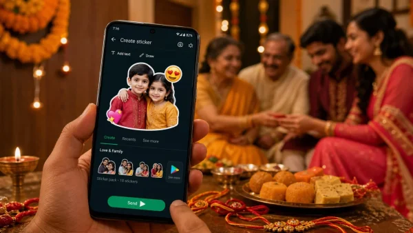 Craft Custom Raksha Bandhan Stickers on WhatsApp