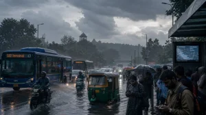 Delhi's Rain Brings Relief and Traffic Woes
