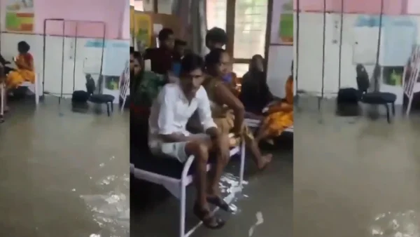 Raebareli Government Hospital Turns Into a “Swimming Pool” After Rain, Raising Questions Over Healthcare Infrastructure