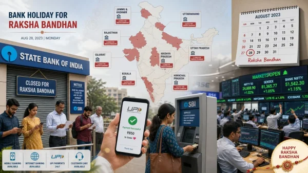 Bank Holidays Affect Branch Access on Raksha Bandhan