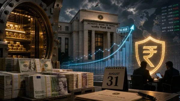 India's Forex Reserves Surge to Near Record Levels