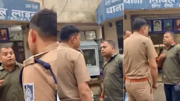 Rewa Police Station Drama: BJP Leader Confronts TI Over Narcotic Cough Syrup Case