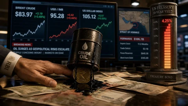 Rupee Faces Pressure from Oil Surge, US Treasury Yields, and RBI Strategy