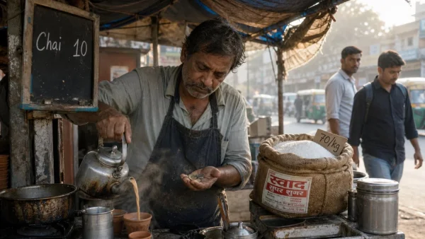 When Even a Cup of Tea Becomes Expensive: Sugar Shock Hits Small Tea Sellers India