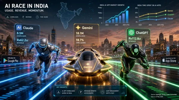 India's AI App Race: Claude, Gemini, ChatGPT Compete